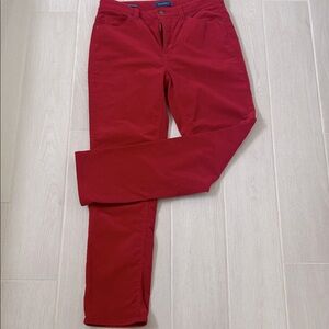 Talbots Women's Red High Waisted Corduroy Pants
